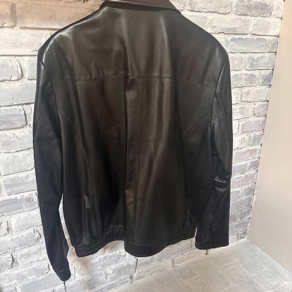 Daniel Cremieux Black/ Dark Brown Leather Jacket - Picture 10 of 13
